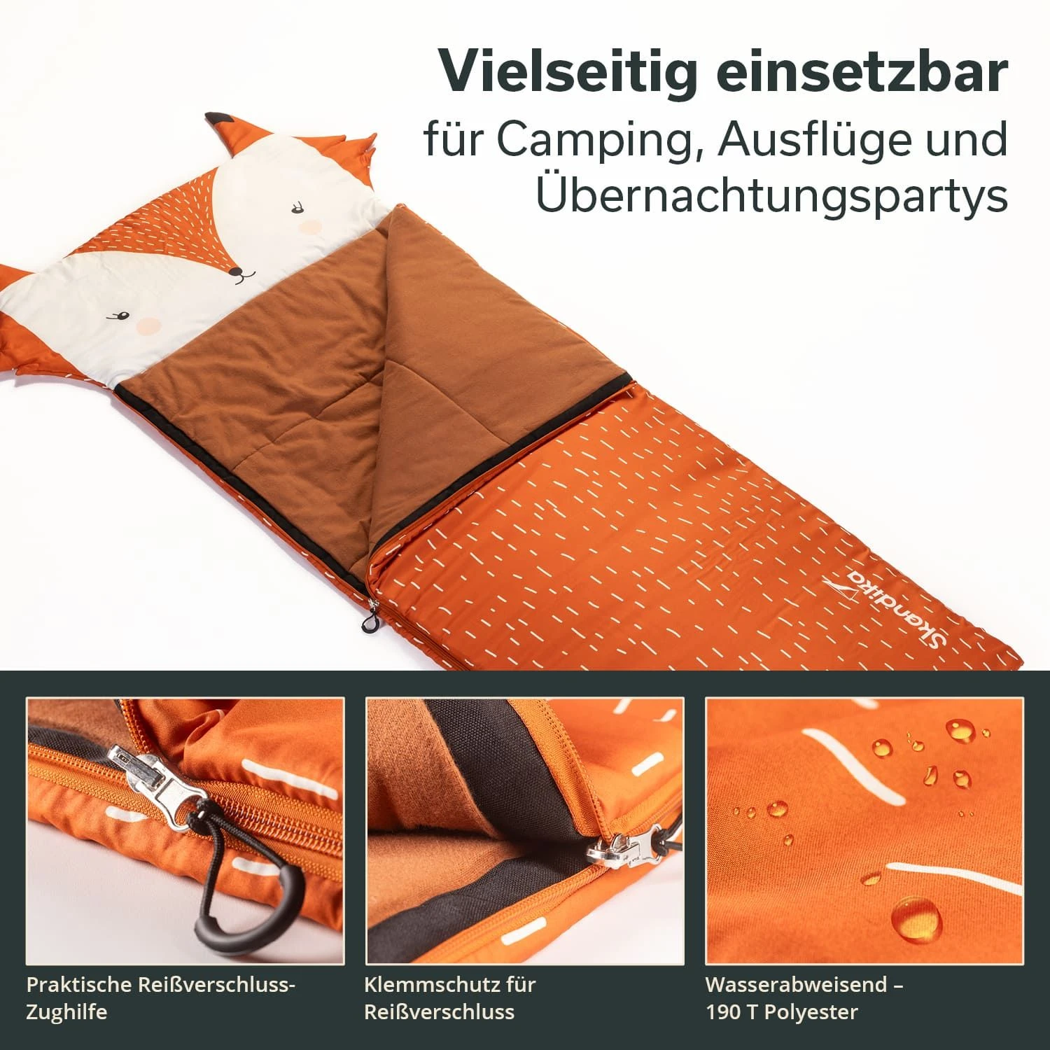 Skandika Soti Rechthoekige Kinder Slaapzak - Vos 8 Skandika Soti Rechthoekige Kinder Slaapzak - Vos - Afbeelding 6