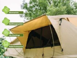 OutdoorU Family Plus 4 Persoons Daktent - Green 12 OutdoorU Family Plus 4 Persoons Daktent - Green -Bo-Camp Verkoopwinkel 8ab77d73b2dd53f1