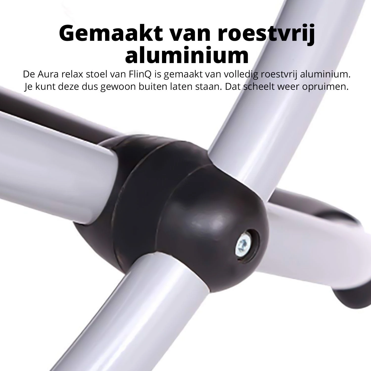 FlinQ Aura Opvouwbare Loungestoel - Antraciet 5 FlinQ Aura Opvouwbare Loungestoel - Antraciet - Afbeelding 3