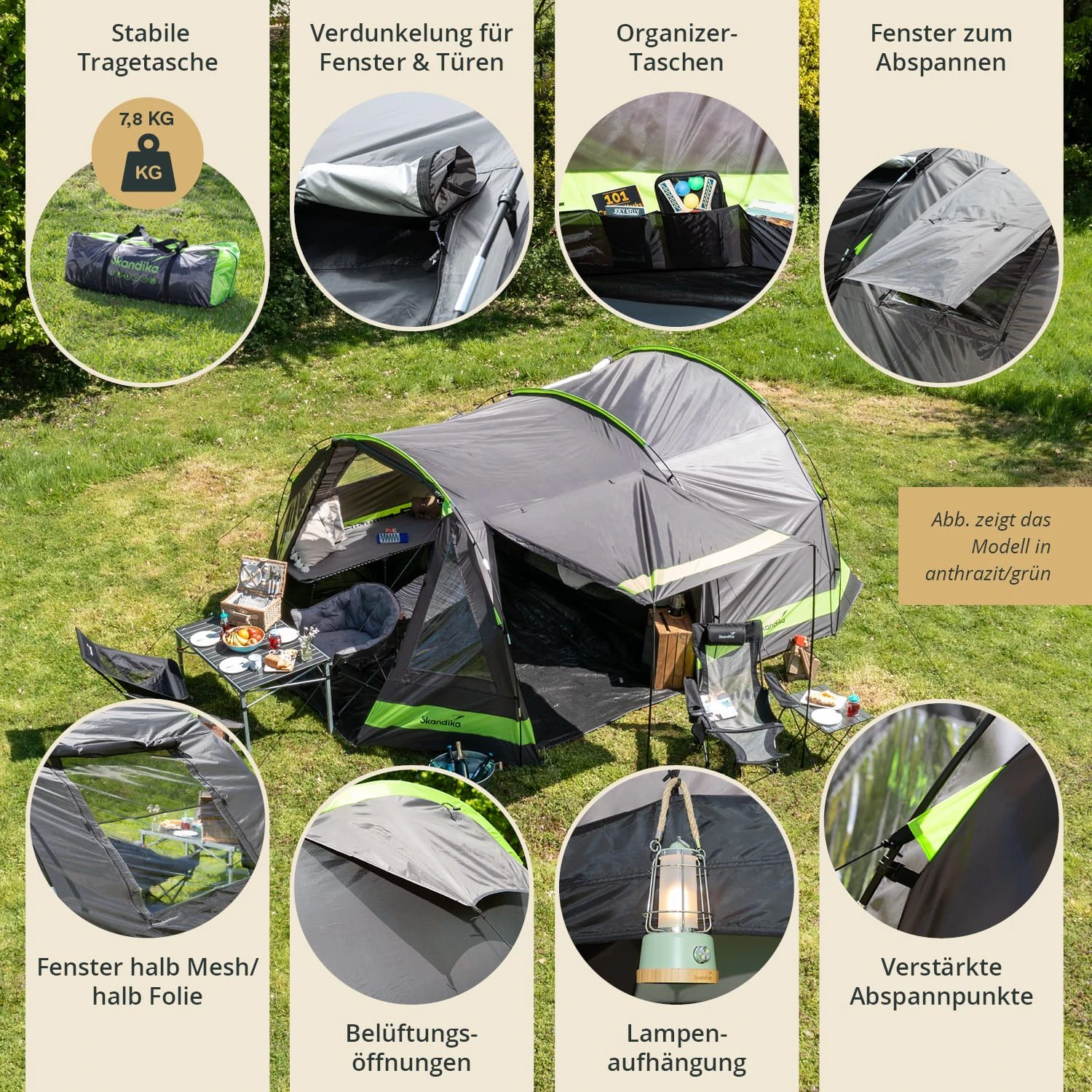 Skandika Kambo 6 Tunneltent 7 Skandika Kambo 6 Tunneltent - Afbeelding 5