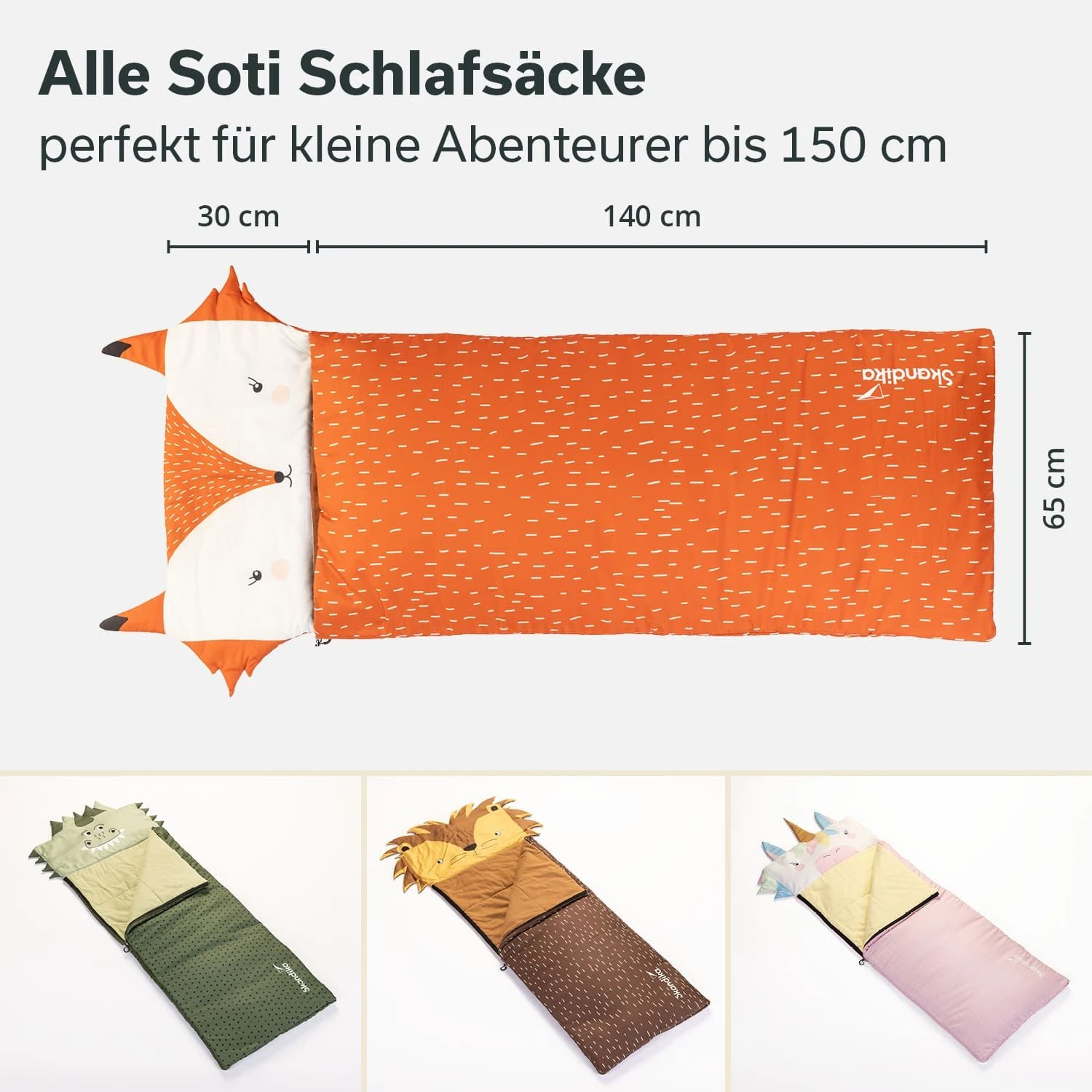 Skandika Soti Rechthoekige Kinder Slaapzak - Vos 5 Skandika Soti Rechthoekige Kinder Slaapzak - Vos - Afbeelding 3