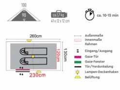 TAMBU Kutir 2 Lichtgewicht Trekkingtent -Bo-Camp Verkoopwinkel abbaf6cbc8a575ce