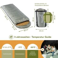 Skandika Dundee Flannel-R Grijze Slaapzak -Bo-Camp Verkoopwinkel b215f3ea644be428