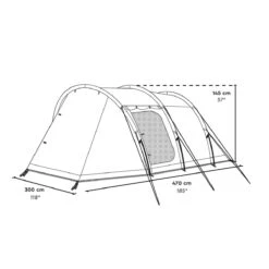 Tambu Durdanta 4-persoons Tunneltent - Brown -Bo-Camp Verkoopwinkel b765b19b352f693c