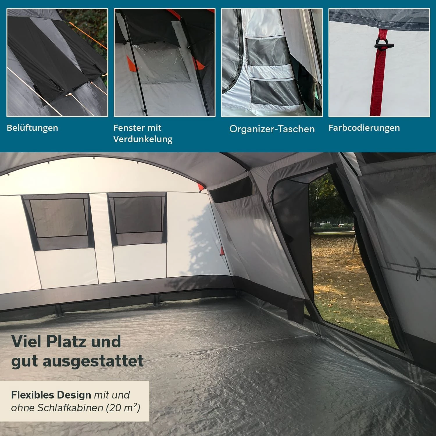 Skandika Hurricane 8 Sleeper Protect Tunneltent 5 Skandika Hurricane 8 Sleeper Protect Tunneltent - Afbeelding 3