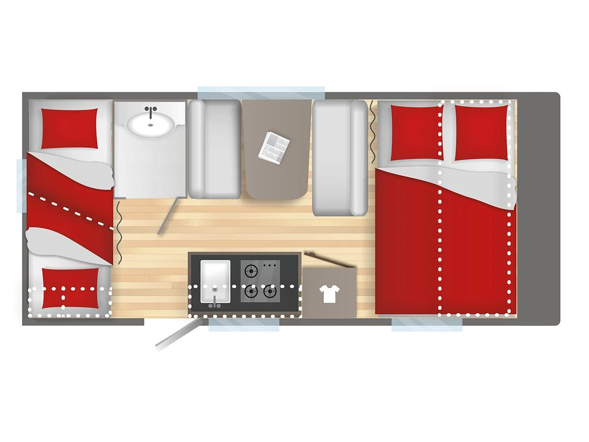 Caravelair Alba 466 Family Caravan 4 Caravelair Alba 466 Family Caravan - Afbeelding 2