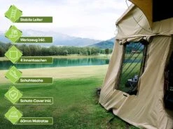 OutdoorU Family Plus 4 Persoons Daktent - Green 11 OutdoorU Family Plus 4 Persoons Daktent - Green -Bo-Camp Verkoopwinkel dd5d2177ba685102