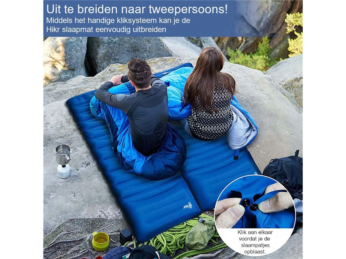 Hikr® 10cm+ Slaapmat - Blue 8 Hikr® 10cm+ Slaapmat - Blue - Afbeelding 6