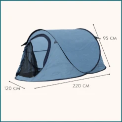 HIXA Blue Pop Up Tent Met Slaapzak -Bo-Camp Verkoopwinkel f476cea4a022c5a5
