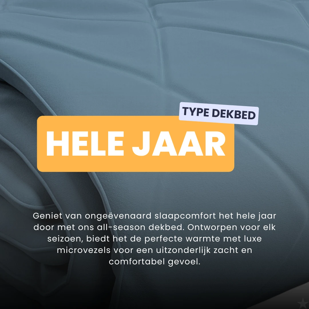 HappyBed Bluestone All Year Dekbed - 140x220 Cm 4 HappyBed Bluestone All Year Dekbed - 140x220 Cm - Afbeelding 2