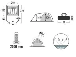 High Peak Tessin 4 Koepeltent 9 High Peak Tessin 4 Koepeltent -Bo-Camp Verkoopwinkel high peak tessin 4 blauw 4 ecommerce