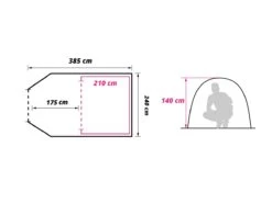 Obelink Low Crest 4 Tunneltent -Bo-Camp Verkoopwinkel low crest floor plan 4 ecommerce