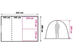 Obelink Lugano 6 Plus Tunneltent -Bo-Camp Verkoopwinkel obelink lugano 6 plus floor plan ecommerce