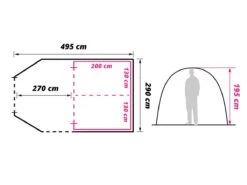 Obelink Optima 4 TC Tunneltent 9 Obelink Optima 4 TC Tunneltent -Bo-Camp Verkoopwinkel obelink optima 4 tc floor plan ecommerce