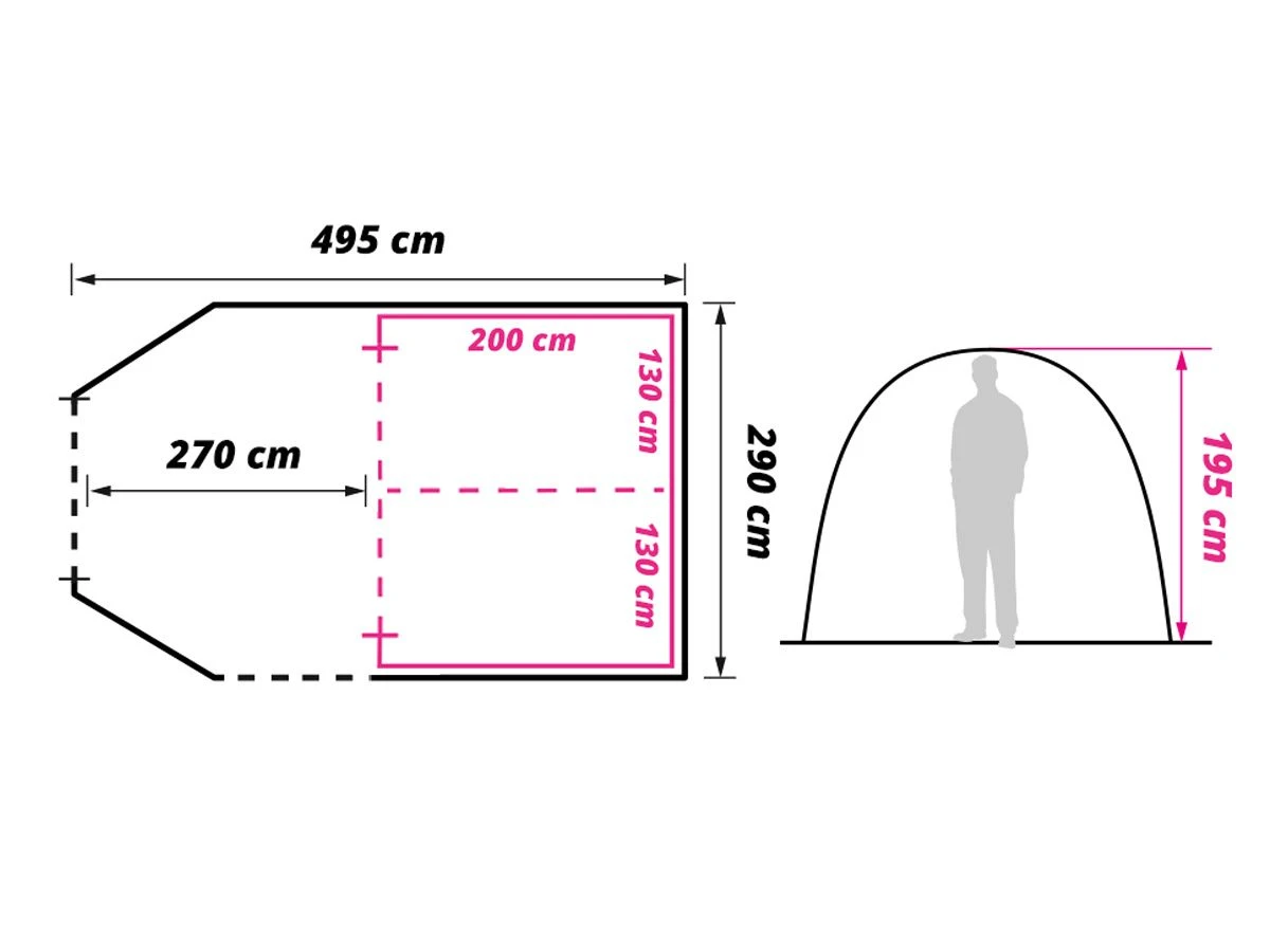 Obelink Optima 4 TC Tunneltent 6 Obelink Optima 4 TC Tunneltent - Afbeelding 4