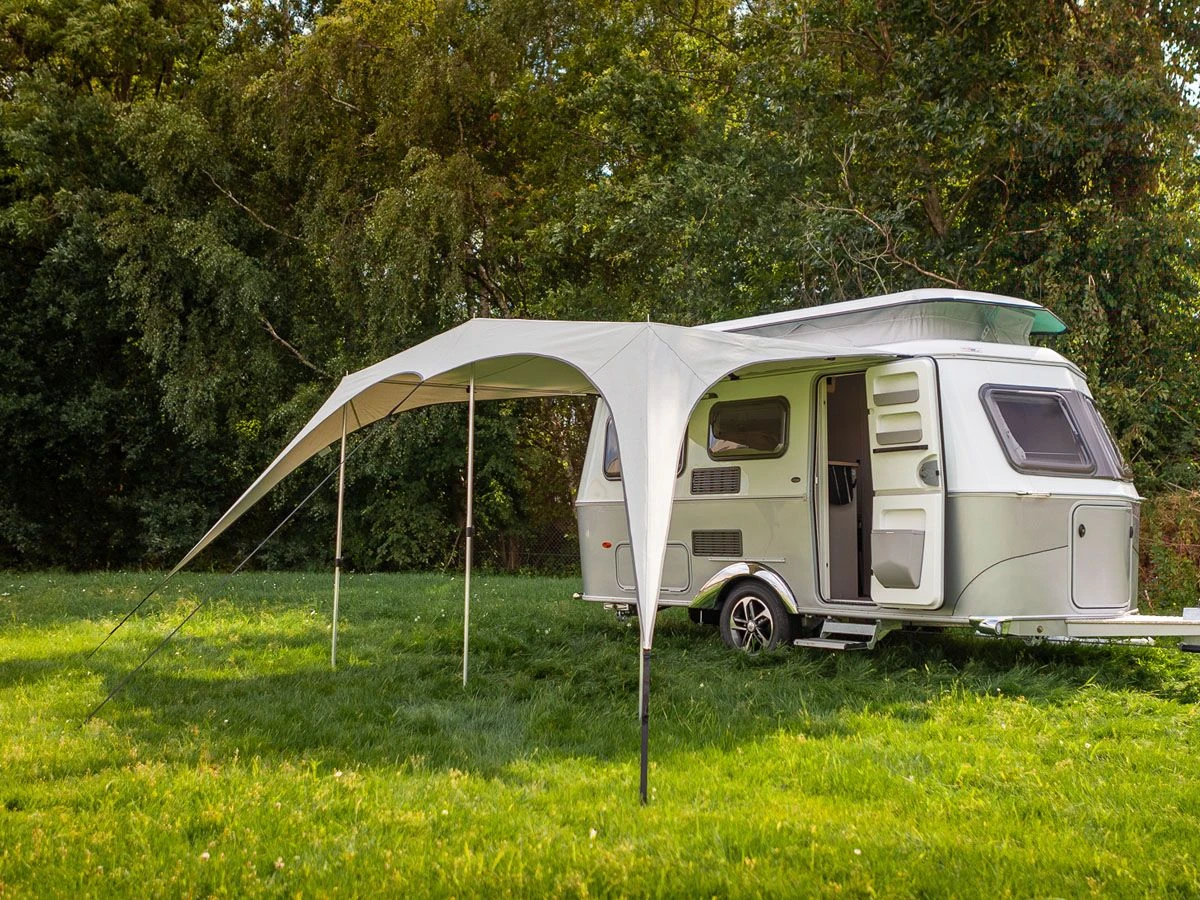 Campooz Travelling Caravanluifel 260 Cm - Grijs 4 Campooz Travelling Caravanluifel 260 Cm - Grijs - Afbeelding 2